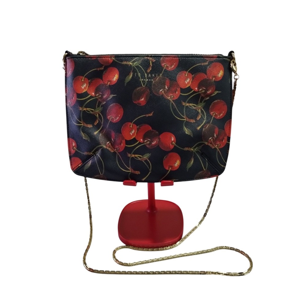 Ted Baker‎ London Cherry Print Chain Convertible Crossbody Bag/clutch Whimsigoth